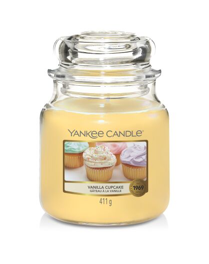 Bougie parfumée moyenne jarre Gâteau à la vanille - 65-75h